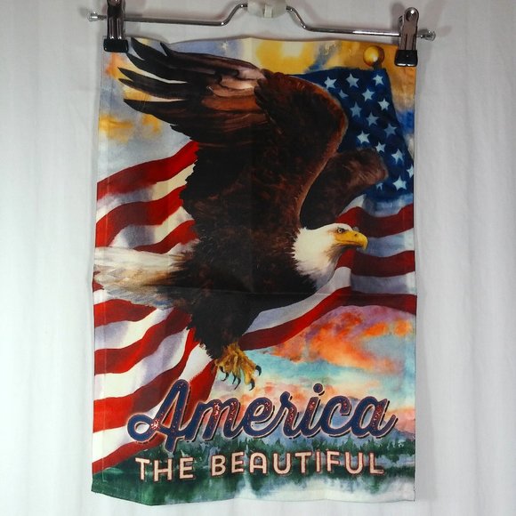 *Final Sale* New Small Garden Flag 12.5 X 18" America The Beautiful - Picture 1 of 3